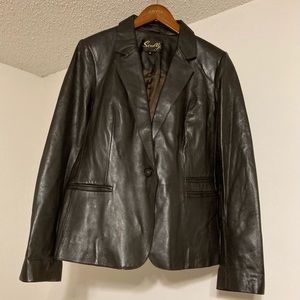 Scully Leather Dress Coat Jacket size 12